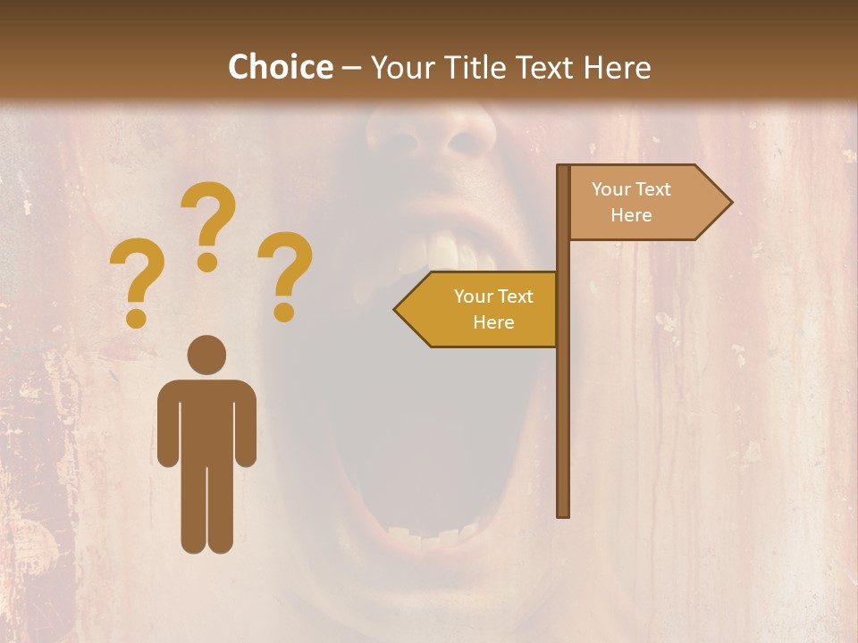 Rust Screaming Male PowerPoint Template
