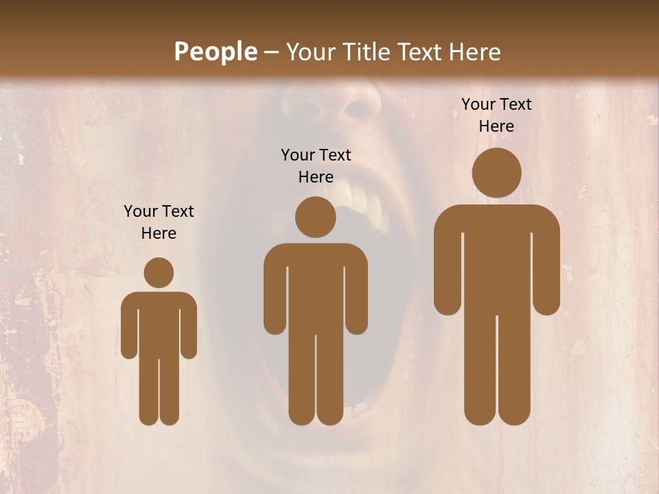 Rust Screaming Male PowerPoint Template