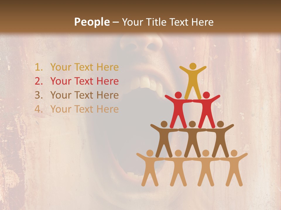 Rust Screaming Male PowerPoint Template