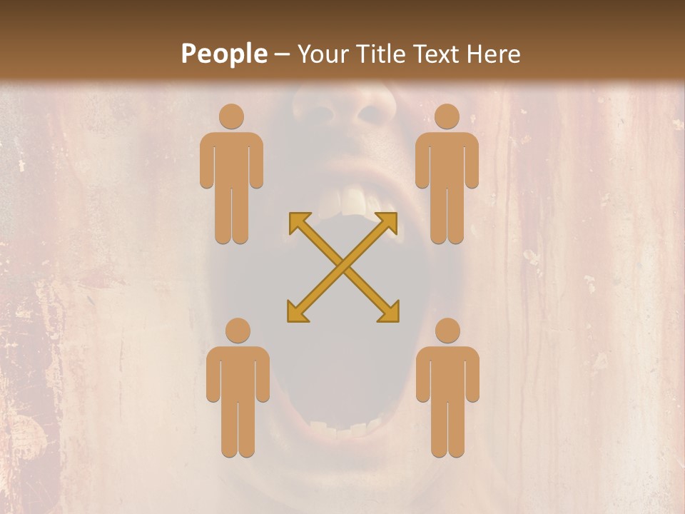 Rust Screaming Male PowerPoint Template