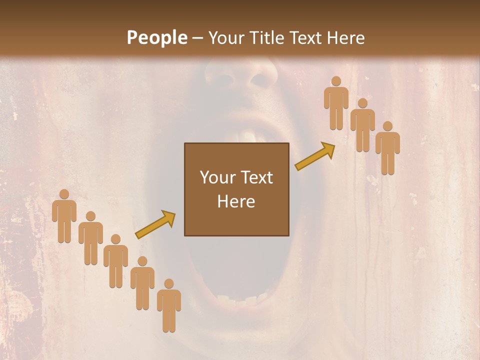 Rust Screaming Male PowerPoint Template