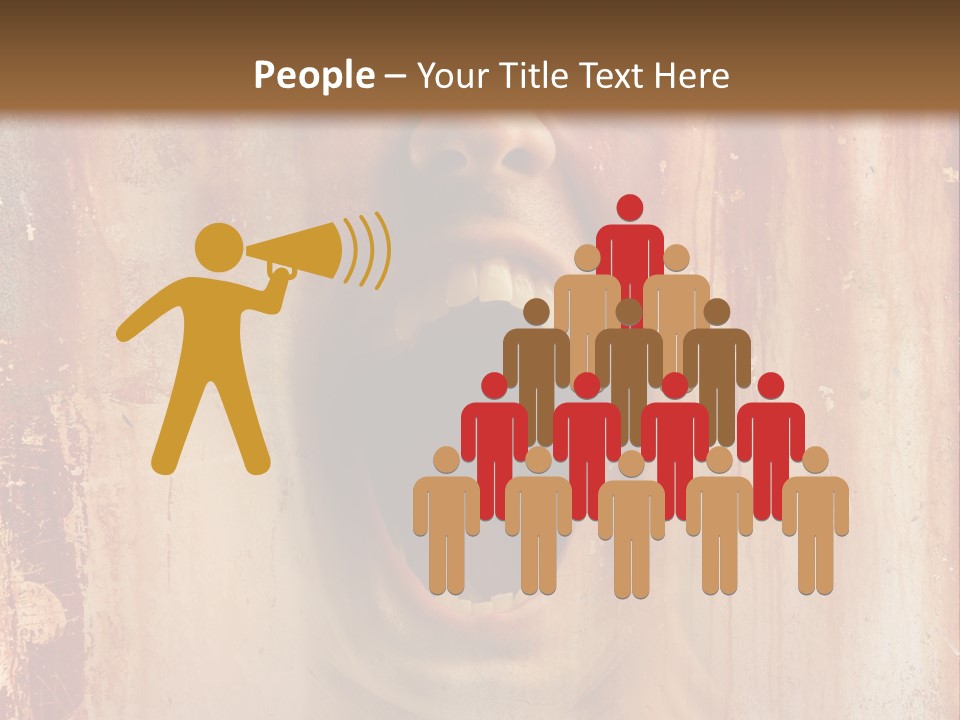 Rust Screaming Male PowerPoint Template