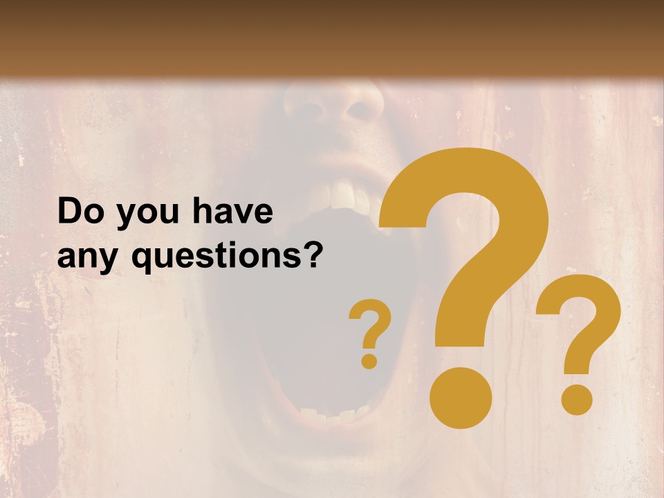 Rust Screaming Male PowerPoint Template