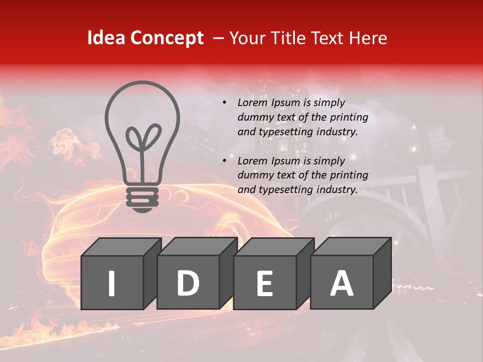 Creativity Sky Street PowerPoint Template