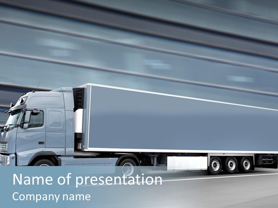 Trailer Trucking Warehouse PowerPoint Template