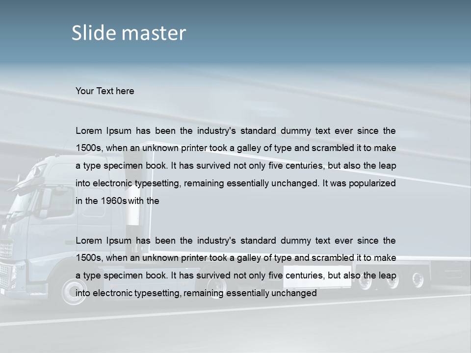 Trailer Trucking Warehouse PowerPoint Template