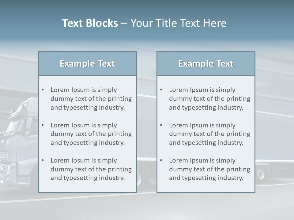 Trailer Trucking Warehouse PowerPoint Template