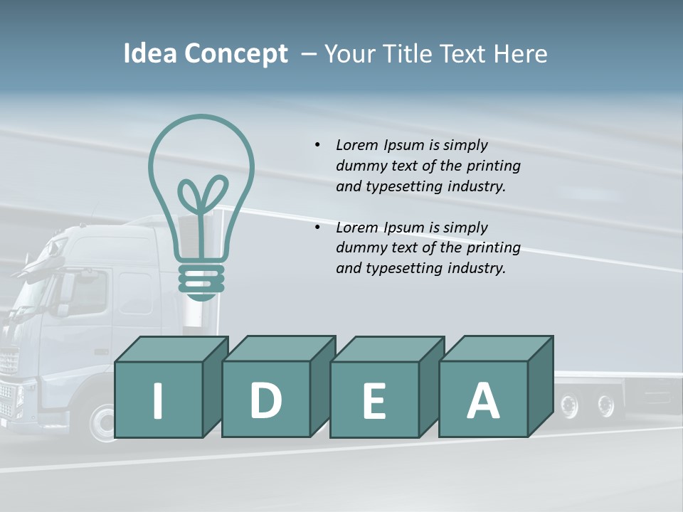Trailer Trucking Warehouse PowerPoint Template