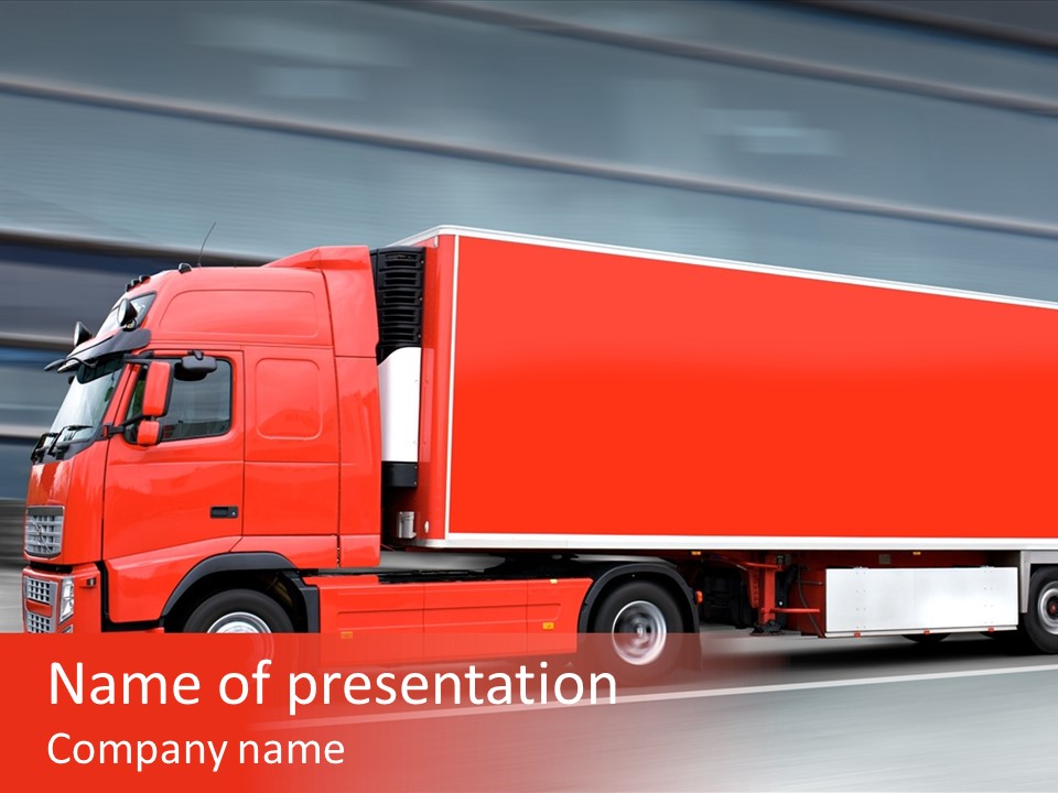 Semi Speed Transporter PowerPoint Template