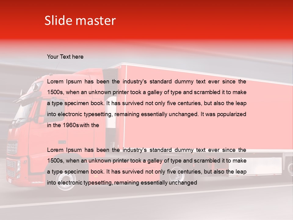 Semi Speed Transporter PowerPoint Template