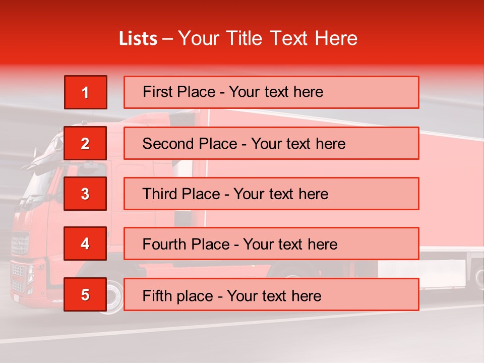 Semi Speed Transporter PowerPoint Template