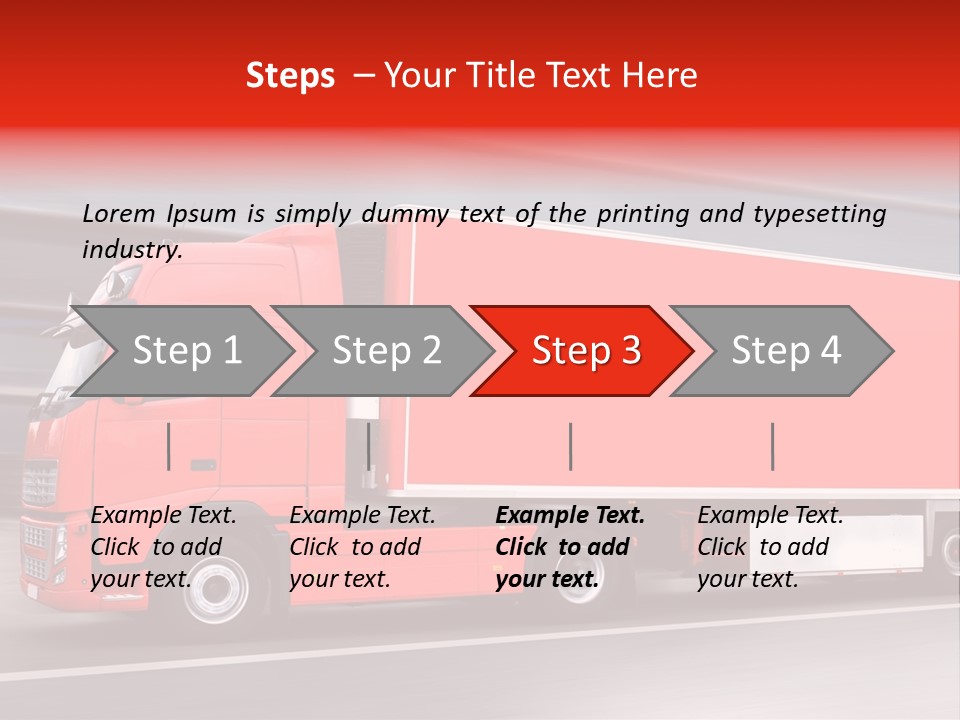 Semi Speed Transporter PowerPoint Template