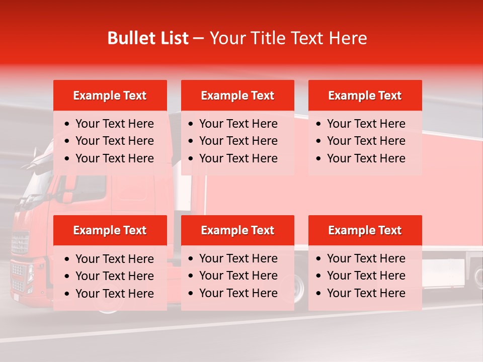Semi Speed Transporter PowerPoint Template