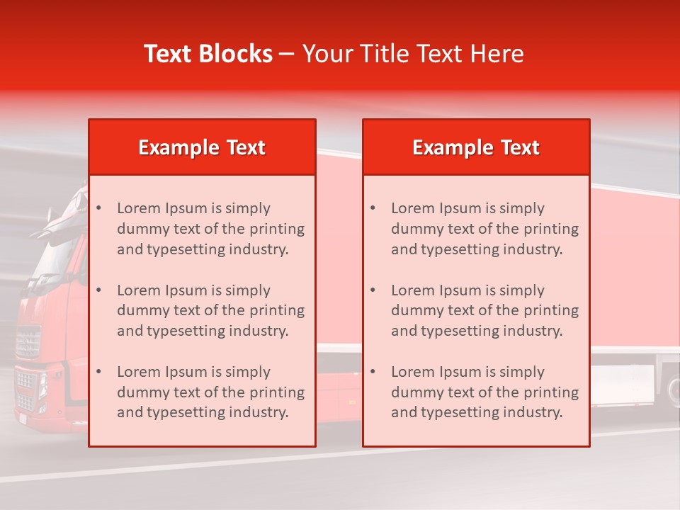 Semi Speed Transporter PowerPoint Template