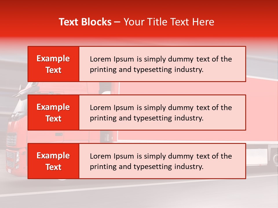 Semi Speed Transporter PowerPoint Template