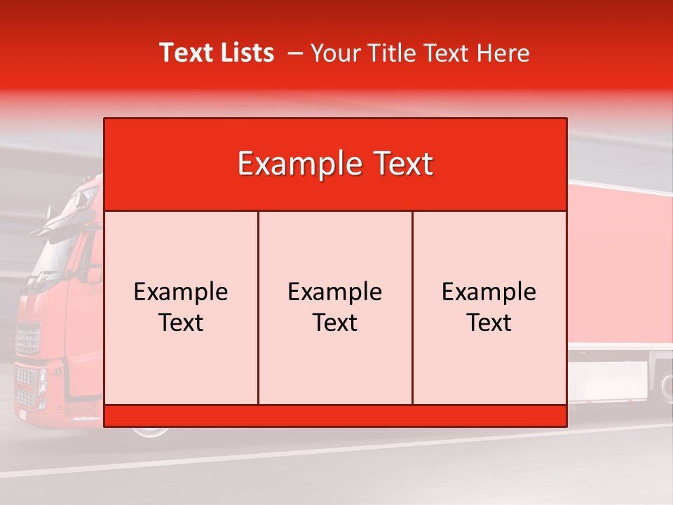 Semi Speed Transporter PowerPoint Template