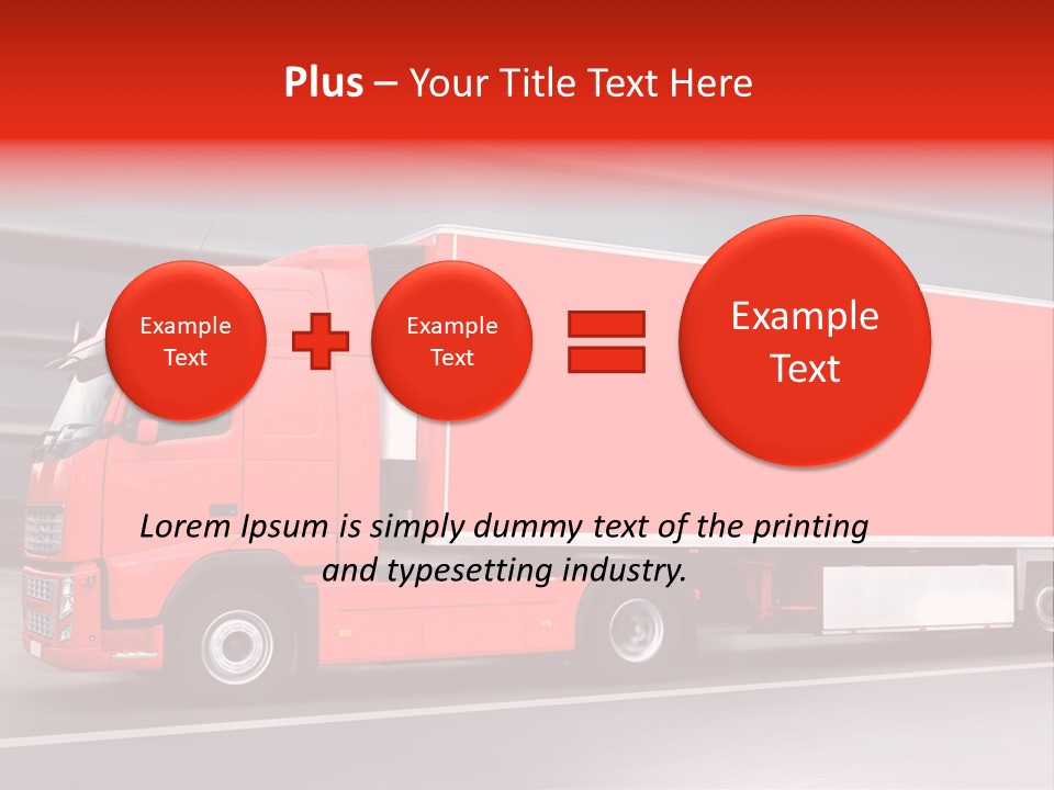 Semi Speed Transporter PowerPoint Template