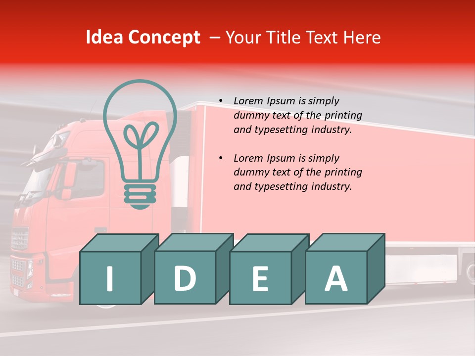 Semi Speed Transporter PowerPoint Template