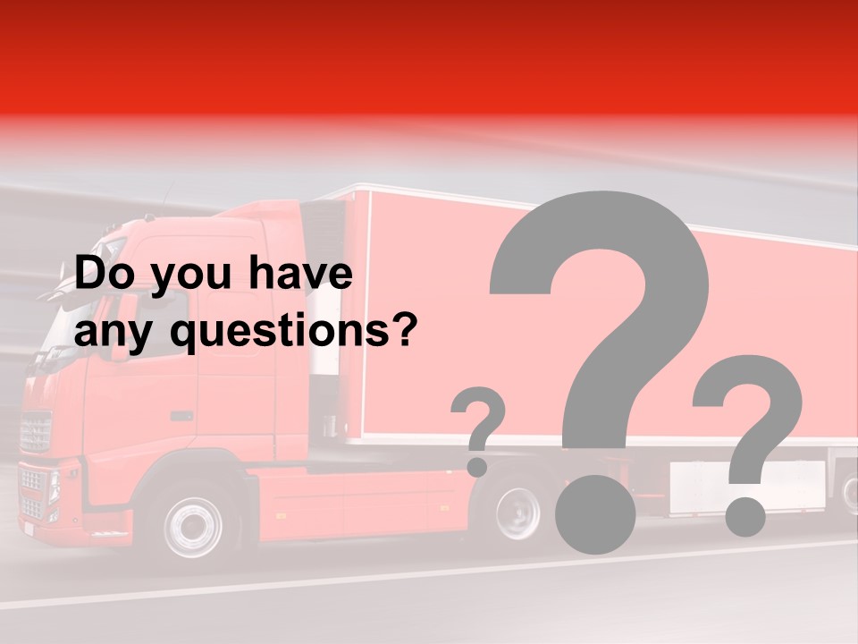 Semi Speed Transporter PowerPoint Template