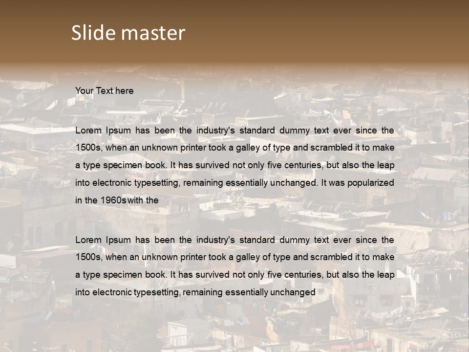 Buildings Morocco Poor PowerPoint Template