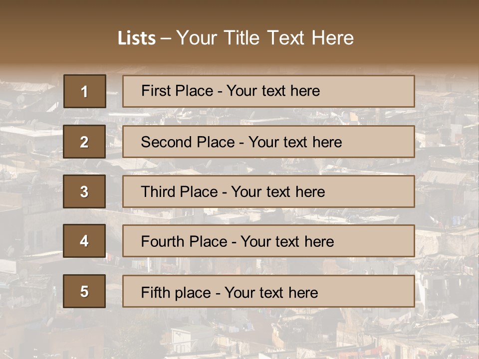 Buildings Morocco Poor PowerPoint Template