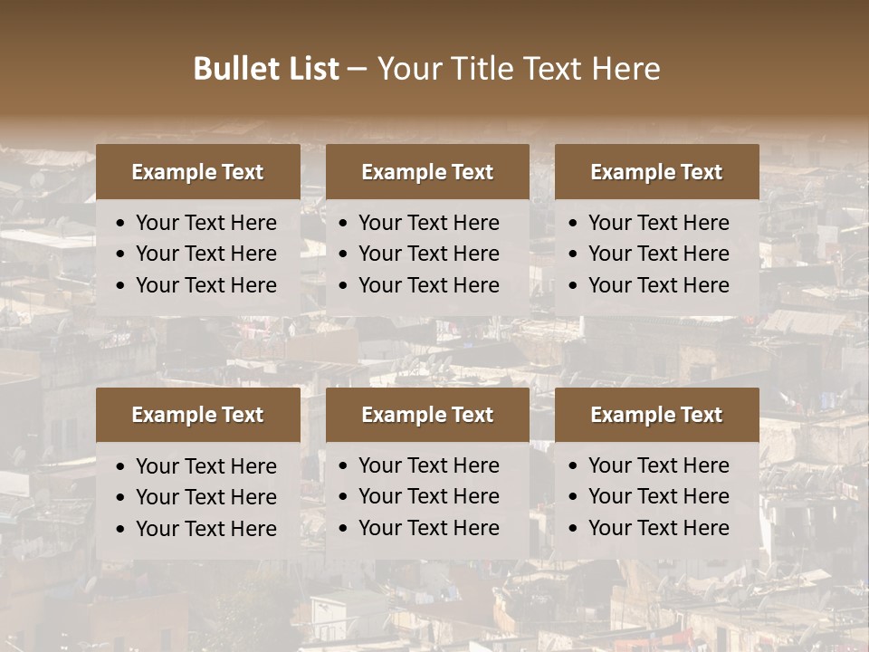 Buildings Morocco Poor PowerPoint Template