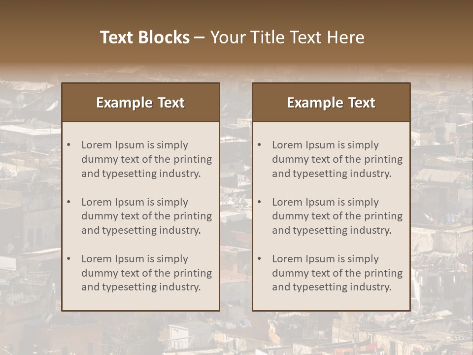 Buildings Morocco Poor PowerPoint Template