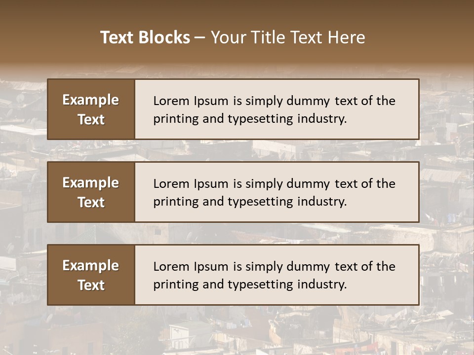 Buildings Morocco Poor PowerPoint Template