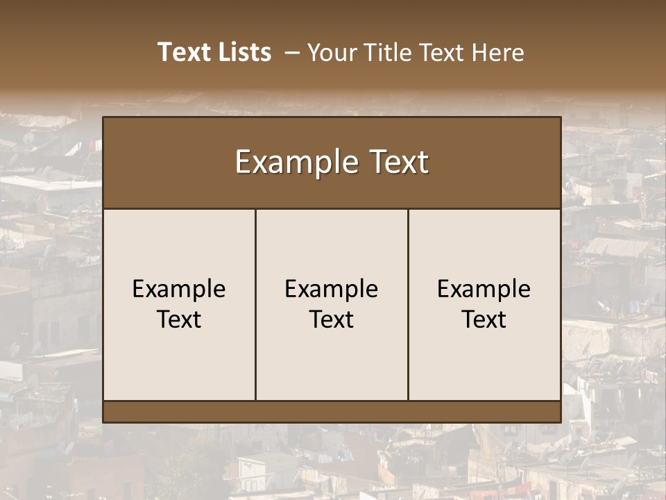 Buildings Morocco Poor PowerPoint Template