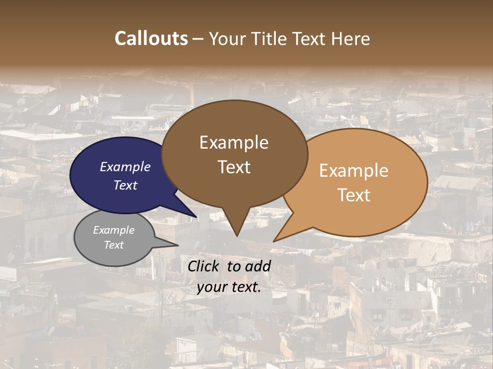 Buildings Morocco Poor PowerPoint Template