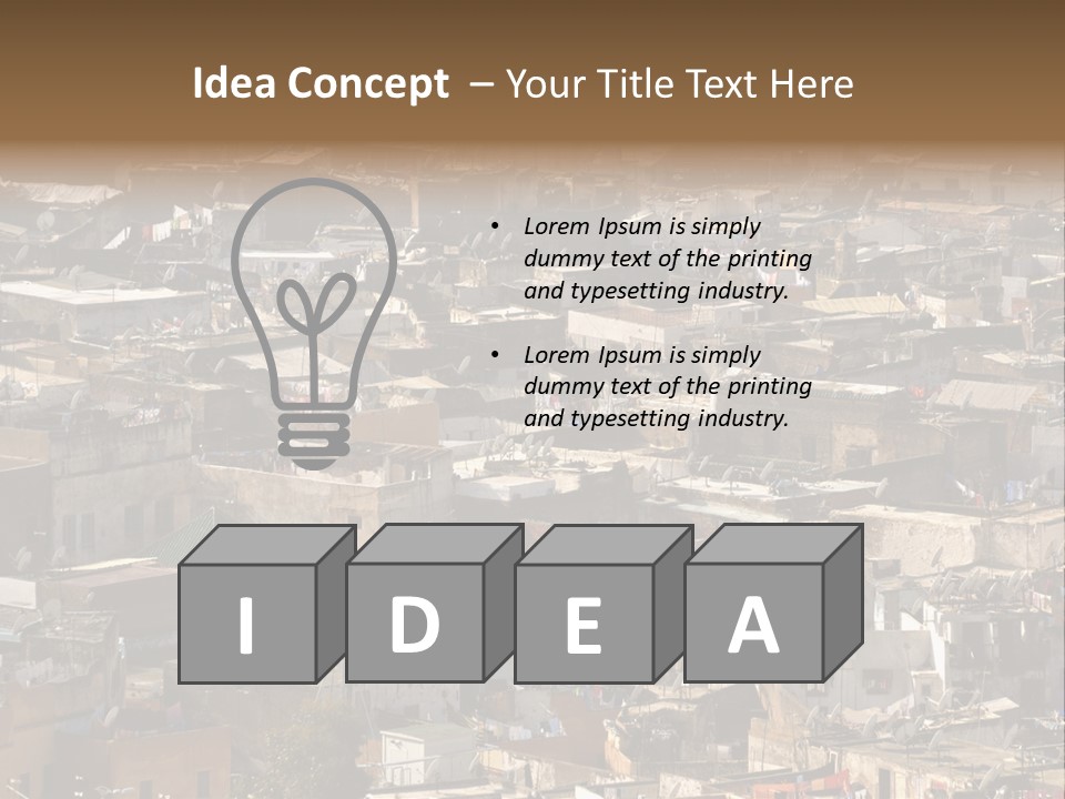 Buildings Morocco Poor PowerPoint Template