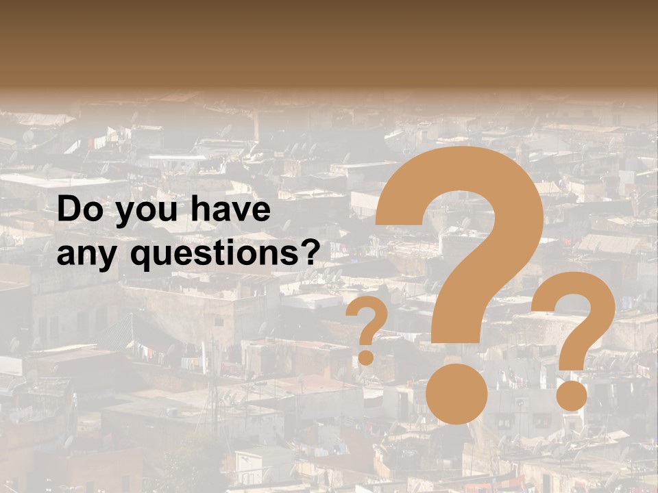 Buildings Morocco Poor PowerPoint Template