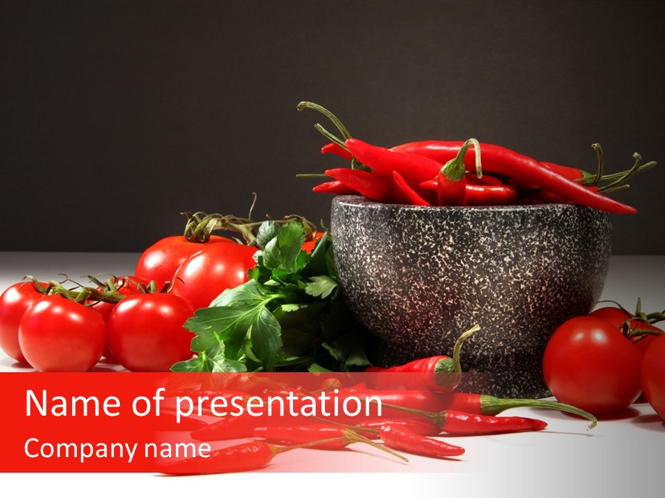 Dish Kitchen Colour PowerPoint Template