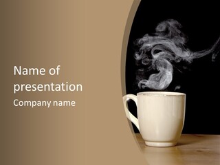 Coffee Glass Dof PowerPoint Template