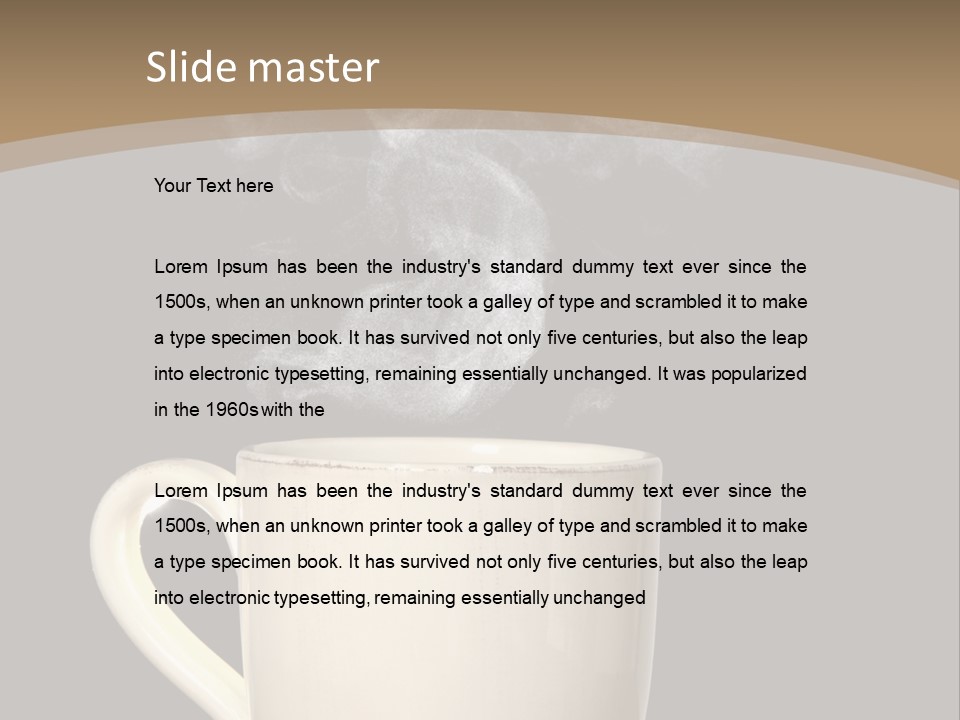 Coffee Glass Dof PowerPoint Template
