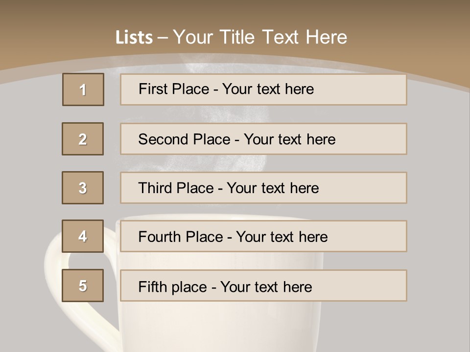 Coffee Glass Dof PowerPoint Template