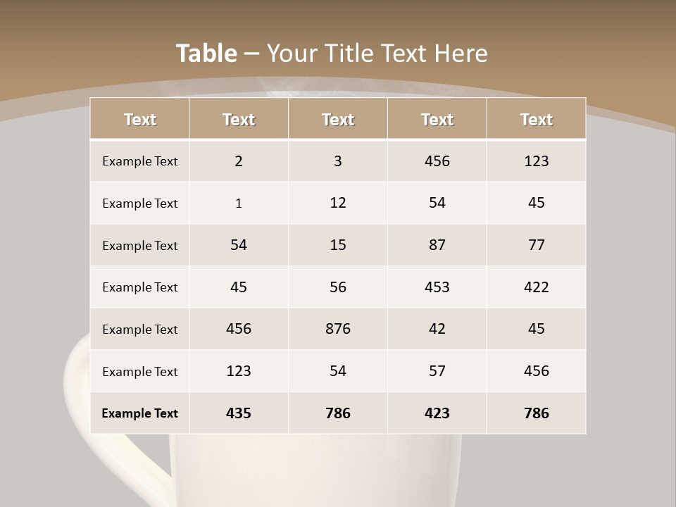 Coffee Glass Dof PowerPoint Template