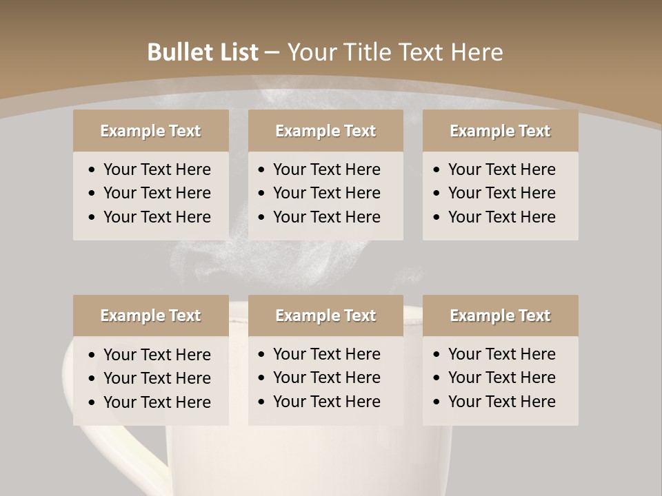 Coffee Glass Dof PowerPoint Template
