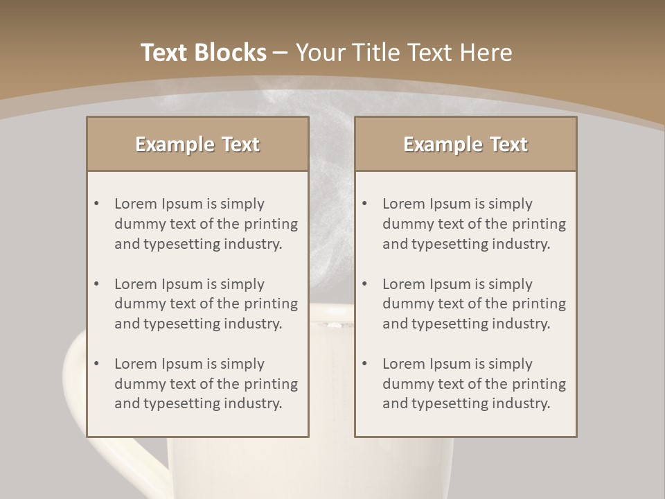 Coffee Glass Dof PowerPoint Template