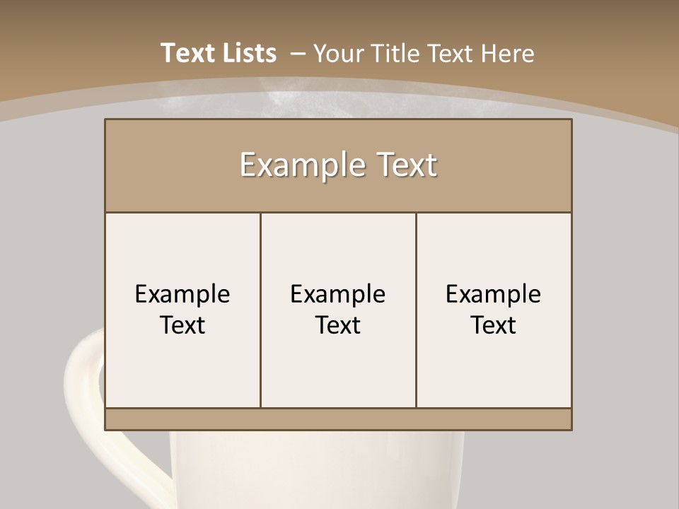 Coffee Glass Dof PowerPoint Template