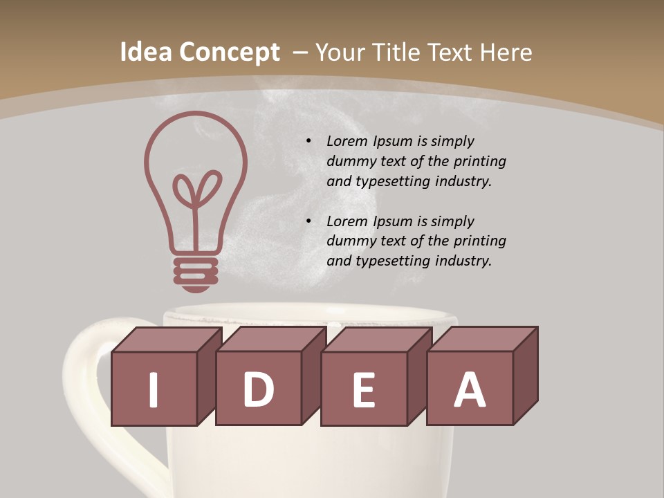 Coffee Glass Dof PowerPoint Template