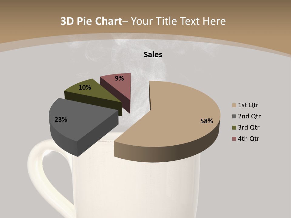 Coffee Glass Dof PowerPoint Template