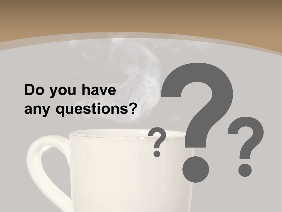 Coffee Glass Dof PowerPoint Template