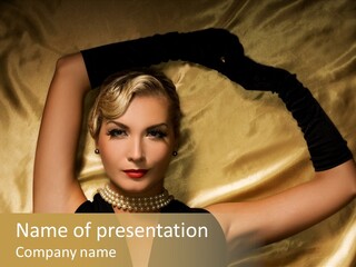 Textile Charming Sexy PowerPoint Template