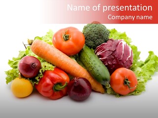 Carrot Onion Pile PowerPoint Template