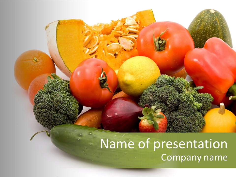 Healthy Fresh Pepper PowerPoint Template