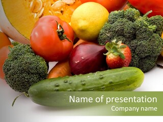 Diet Broccoli Food PowerPoint Template