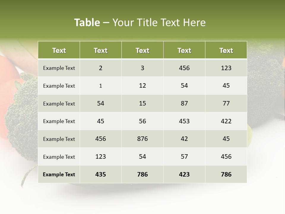 Diet Broccoli Food PowerPoint Template