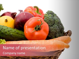 Cucumber Fruit Pumpkin PowerPoint Template