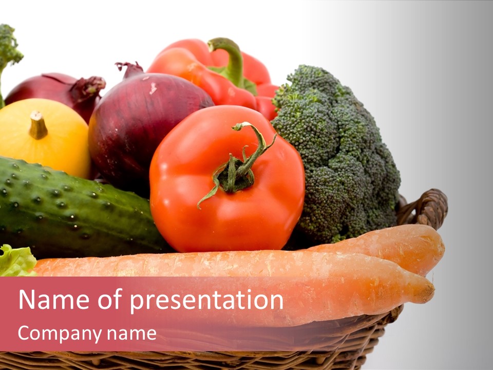 Cucumber Fruit Pumpkin PowerPoint Template